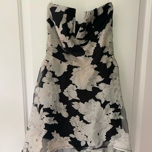 Short black floral Xenia boutique dress
